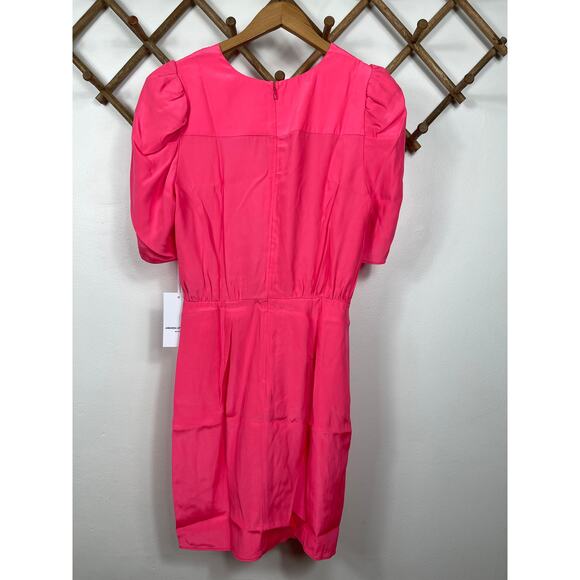 New Amanda Uprichard Sheena Silk Mini Dress in Pink Women's Size M - Picture 2 of 8